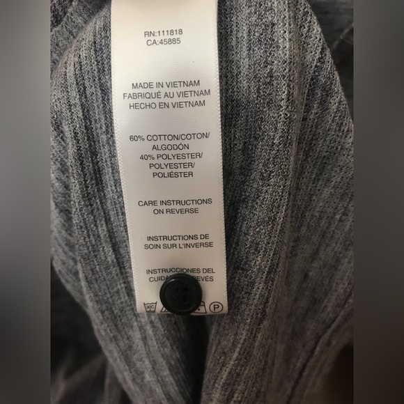 MICHAEL Michael Kors Mens Cotton Space Dye Grey Long Sleeve Henley Sweater XL - Picture 9 of 12